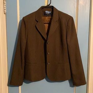 Jones Wear suit jacket, brown pinstripe